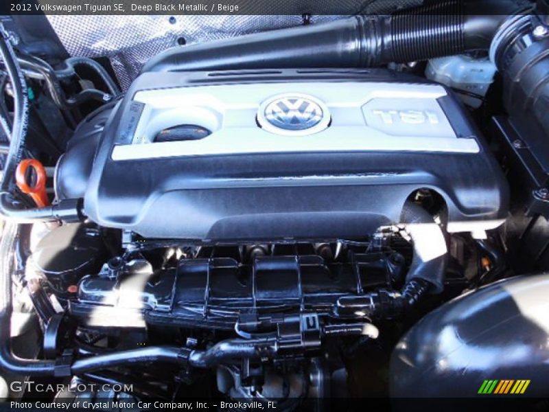Deep Black Metallic / Beige 2012 Volkswagen Tiguan SE