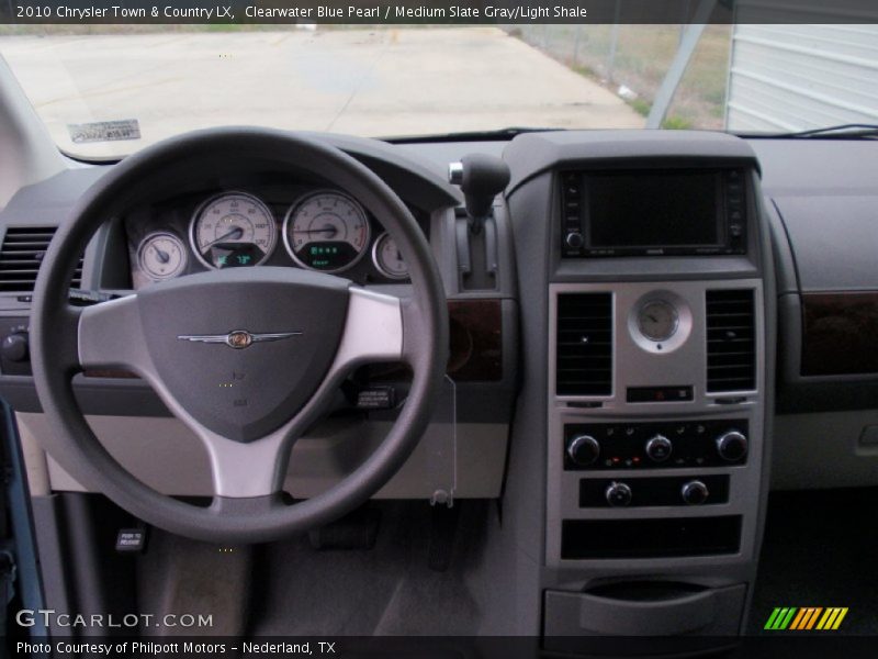 Clearwater Blue Pearl / Medium Slate Gray/Light Shale 2010 Chrysler Town & Country LX