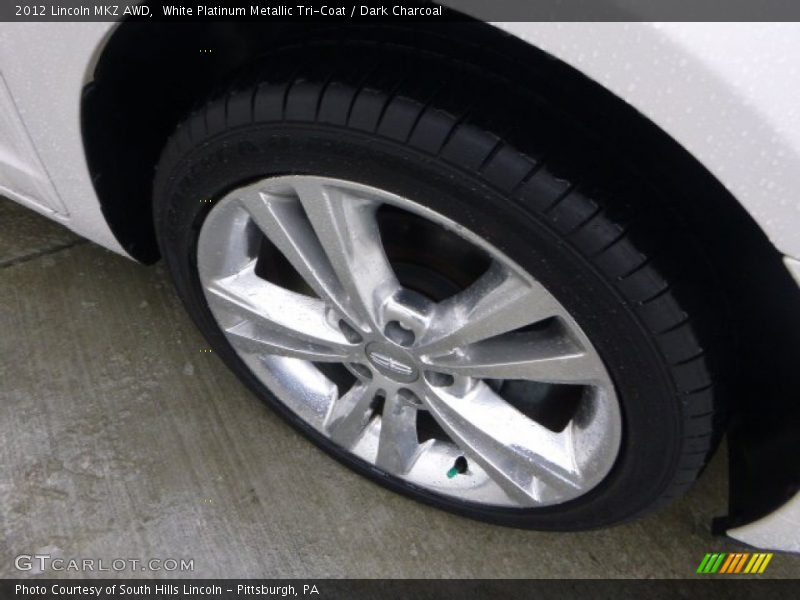 White Platinum Metallic Tri-Coat / Dark Charcoal 2012 Lincoln MKZ AWD