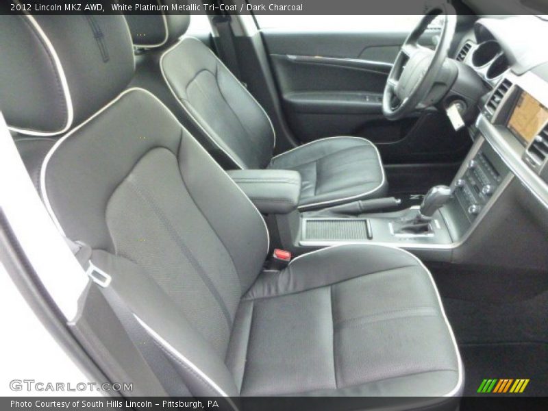 White Platinum Metallic Tri-Coat / Dark Charcoal 2012 Lincoln MKZ AWD