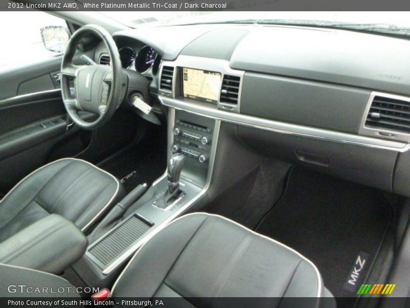 White Platinum Metallic Tri-Coat / Dark Charcoal 2012 Lincoln MKZ AWD