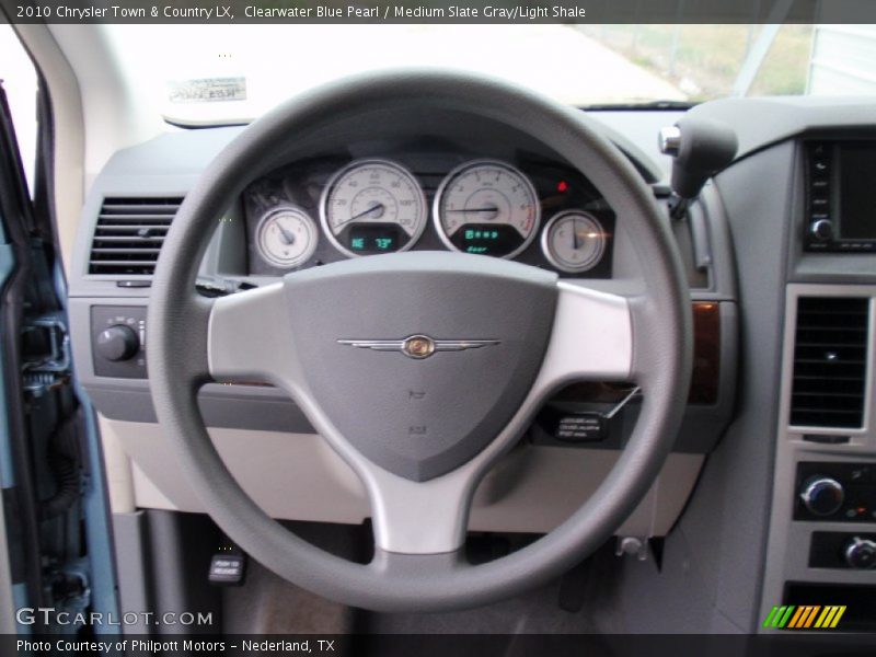 Clearwater Blue Pearl / Medium Slate Gray/Light Shale 2010 Chrysler Town & Country LX