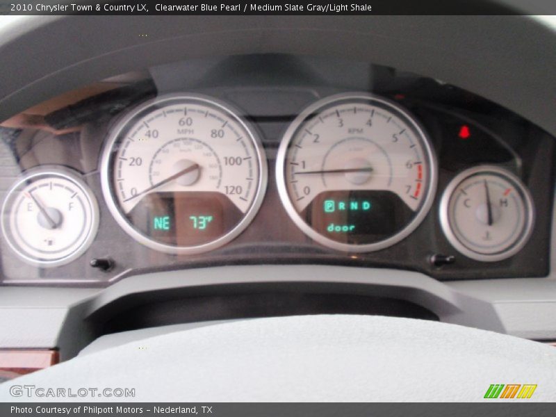 Clearwater Blue Pearl / Medium Slate Gray/Light Shale 2010 Chrysler Town & Country LX