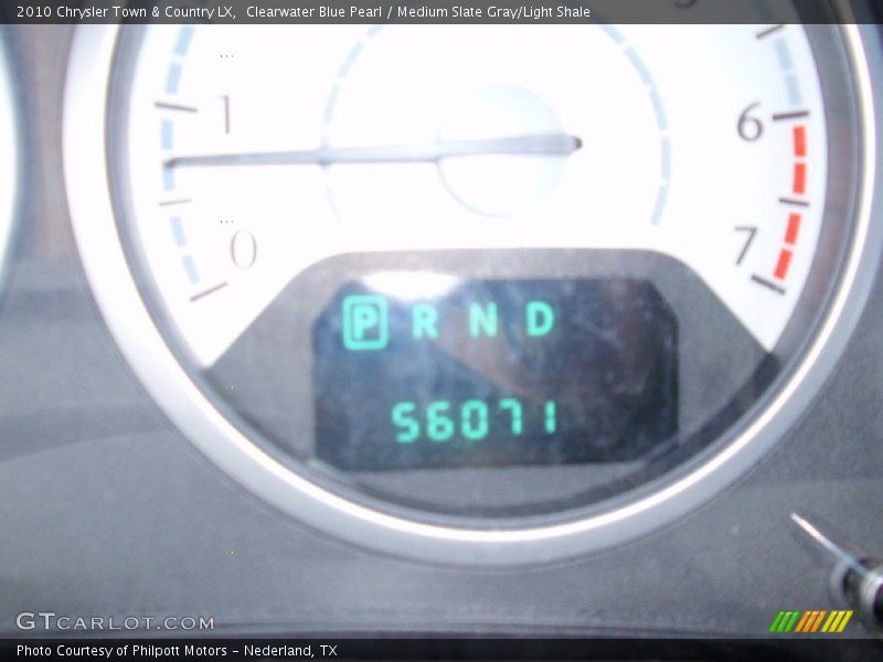 Clearwater Blue Pearl / Medium Slate Gray/Light Shale 2010 Chrysler Town & Country LX