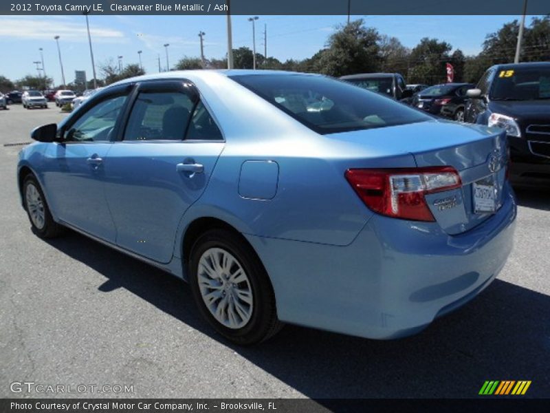 Clearwater Blue Metallic / Ash 2012 Toyota Camry LE