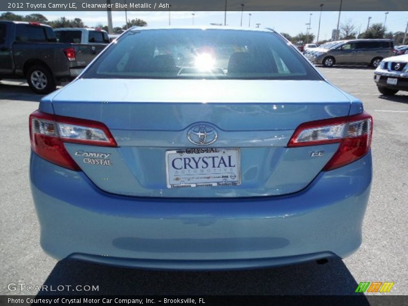 Clearwater Blue Metallic / Ash 2012 Toyota Camry LE