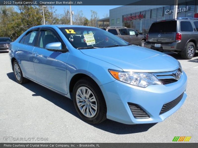 Clearwater Blue Metallic / Ash 2012 Toyota Camry LE