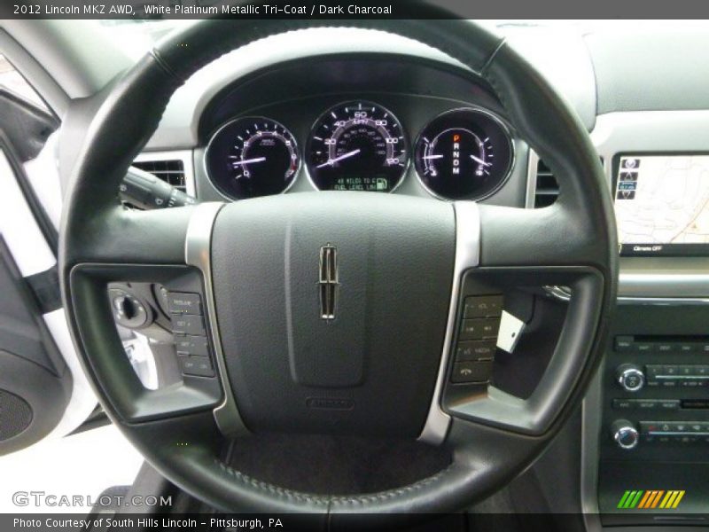White Platinum Metallic Tri-Coat / Dark Charcoal 2012 Lincoln MKZ AWD