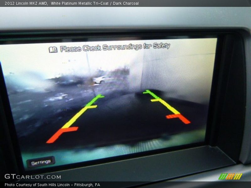 White Platinum Metallic Tri-Coat / Dark Charcoal 2012 Lincoln MKZ AWD