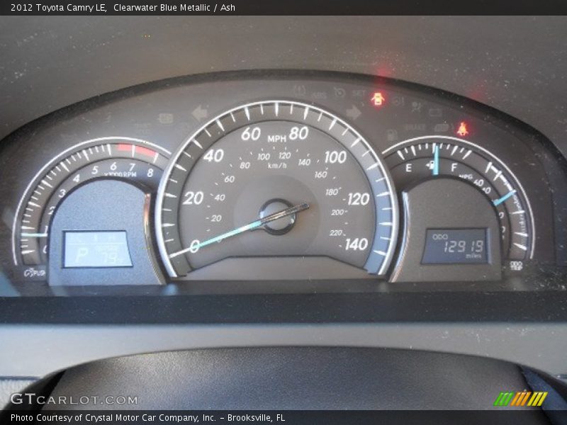Clearwater Blue Metallic / Ash 2012 Toyota Camry LE