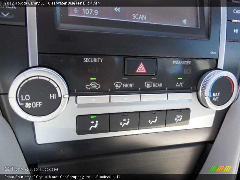 Clearwater Blue Metallic / Ash 2012 Toyota Camry LE