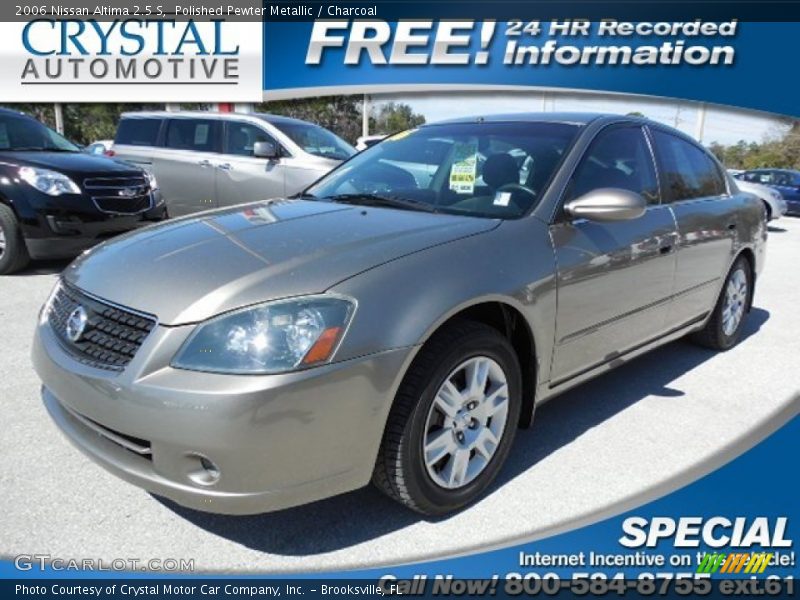 Polished Pewter Metallic / Charcoal 2006 Nissan Altima 2.5 S