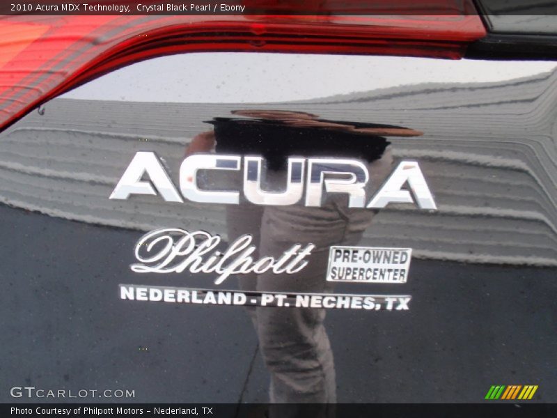 Crystal Black Pearl / Ebony 2010 Acura MDX Technology