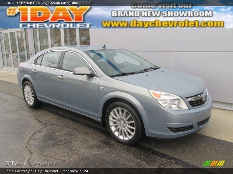 Ocean Mist / Black 2009 Saturn Aura XR V6