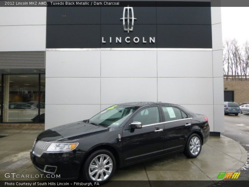 Tuxedo Black Metallic / Dark Charcoal 2012 Lincoln MKZ AWD