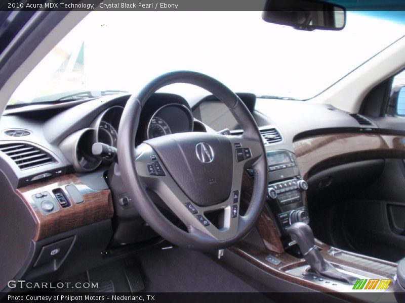 Crystal Black Pearl / Ebony 2010 Acura MDX Technology