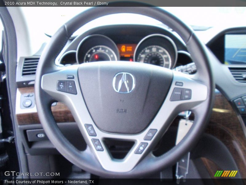 Crystal Black Pearl / Ebony 2010 Acura MDX Technology