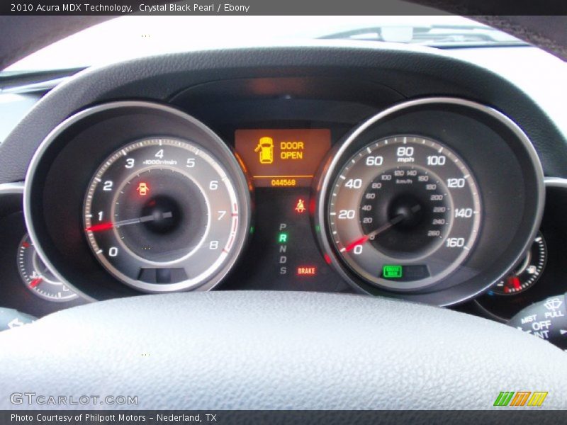 Crystal Black Pearl / Ebony 2010 Acura MDX Technology