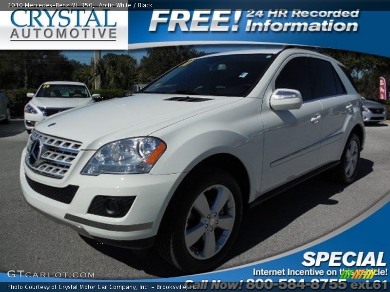 Arctic White / Black 2010 Mercedes-Benz ML 350