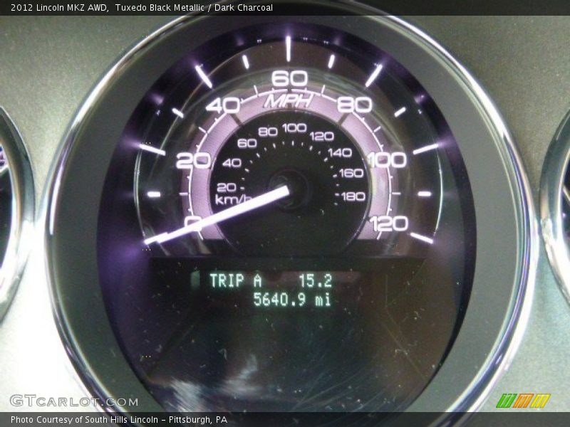 Tuxedo Black Metallic / Dark Charcoal 2012 Lincoln MKZ AWD