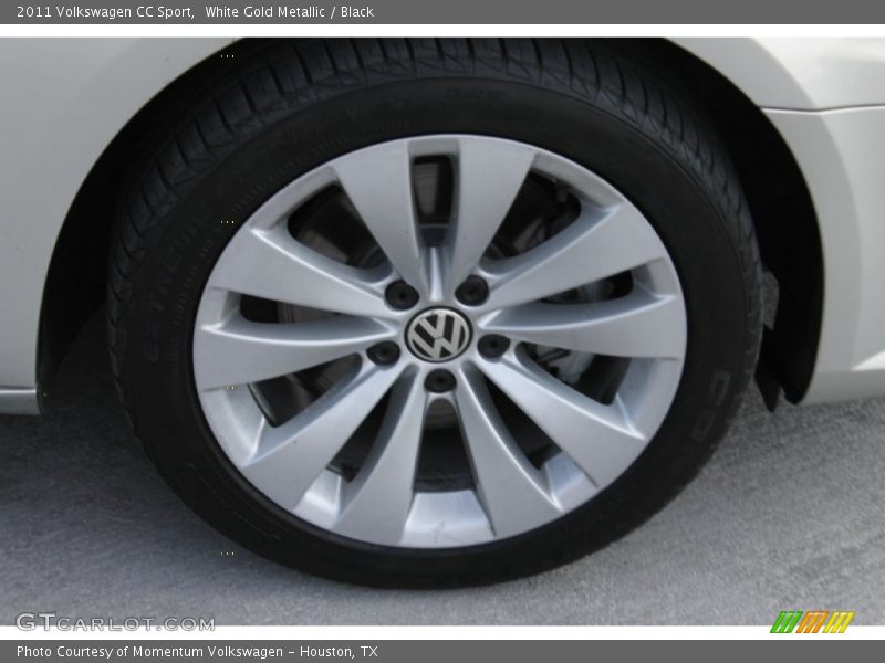 White Gold Metallic / Black 2011 Volkswagen CC Sport