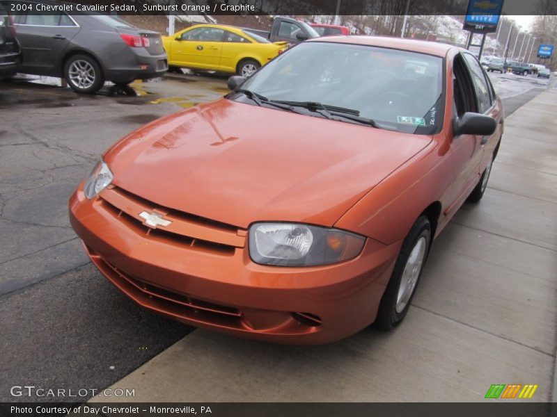 Sunburst Orange / Graphite 2004 Chevrolet Cavalier Sedan