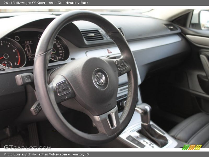 White Gold Metallic / Black 2011 Volkswagen CC Sport
