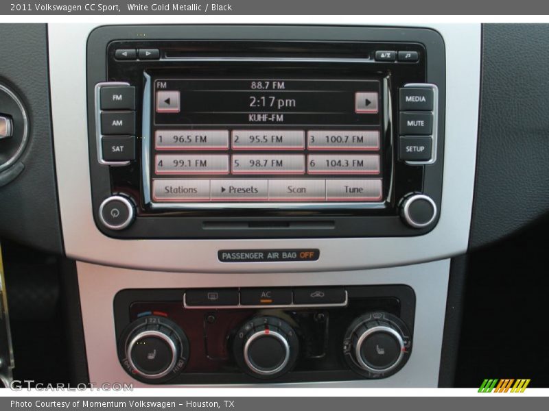 White Gold Metallic / Black 2011 Volkswagen CC Sport