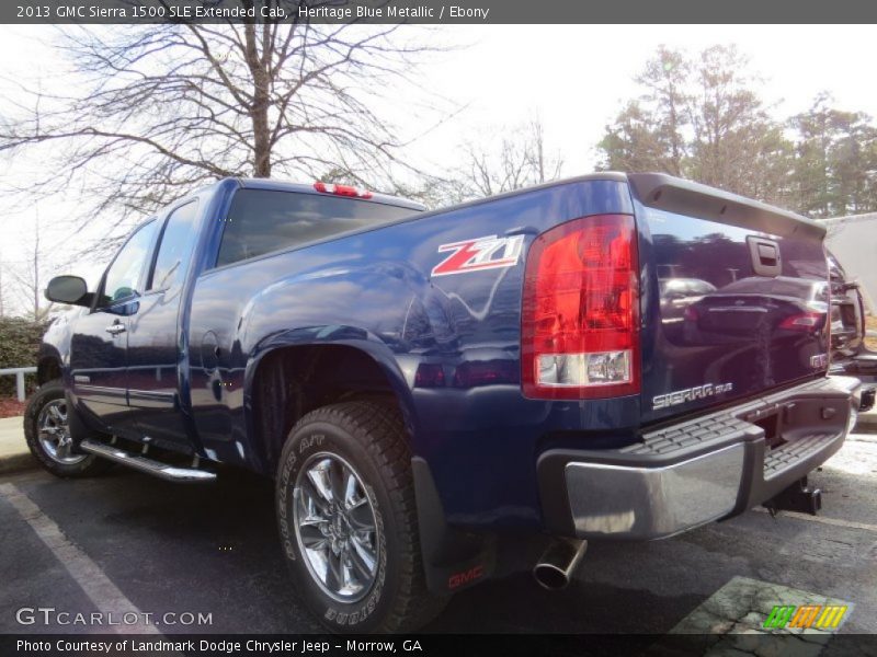 Heritage Blue Metallic / Ebony 2013 GMC Sierra 1500 SLE Extended Cab