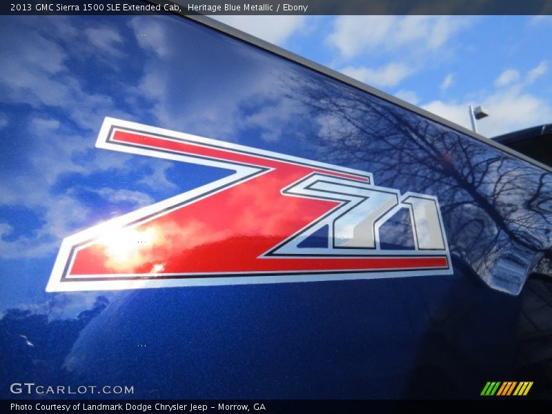 Heritage Blue Metallic / Ebony 2013 GMC Sierra 1500 SLE Extended Cab