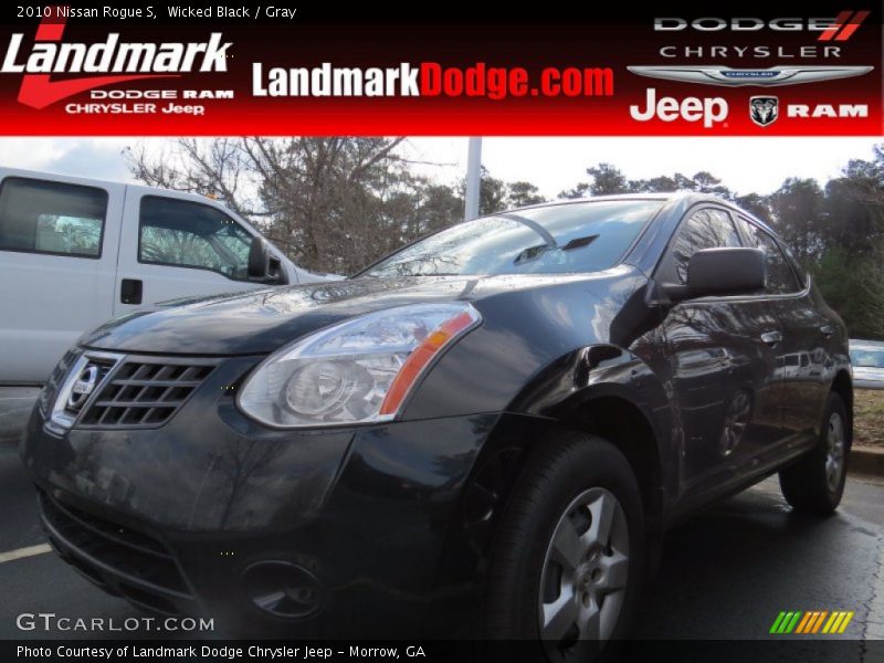 Wicked Black / Gray 2010 Nissan Rogue S