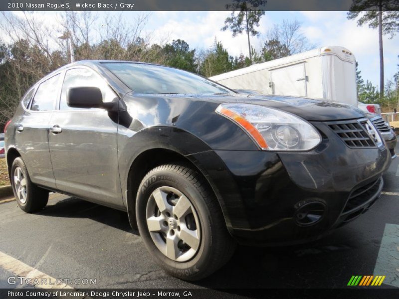Wicked Black / Gray 2010 Nissan Rogue S