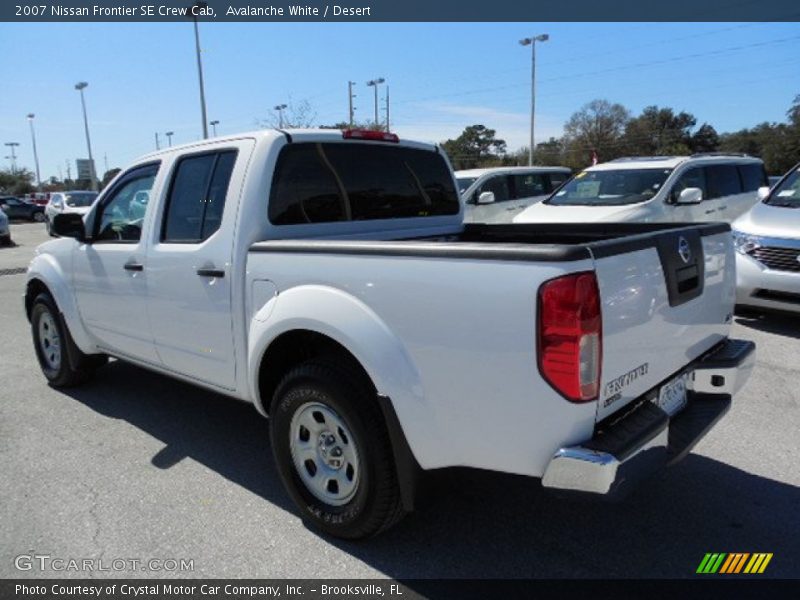 Avalanche White / Desert 2007 Nissan Frontier SE Crew Cab