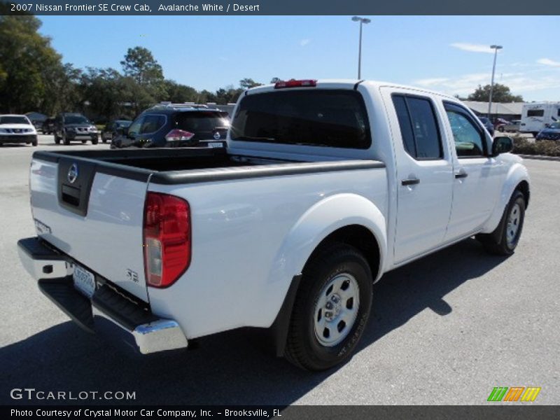 Avalanche White / Desert 2007 Nissan Frontier SE Crew Cab