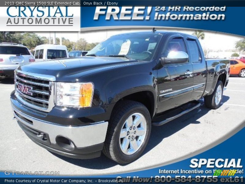 Onyx Black / Ebony 2013 GMC Sierra 1500 SLE Extended Cab