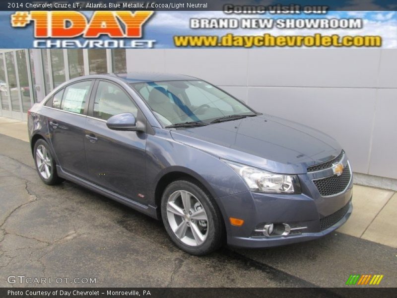 Atlantis Blue Metallic / Cocoa/Light Neutral 2014 Chevrolet Cruze LT