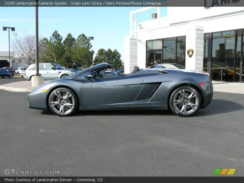 Grigio Lynx (Grey) / Nero Perseus/Rosso Centaurus 2008 Lamborghini Gallardo Spyder