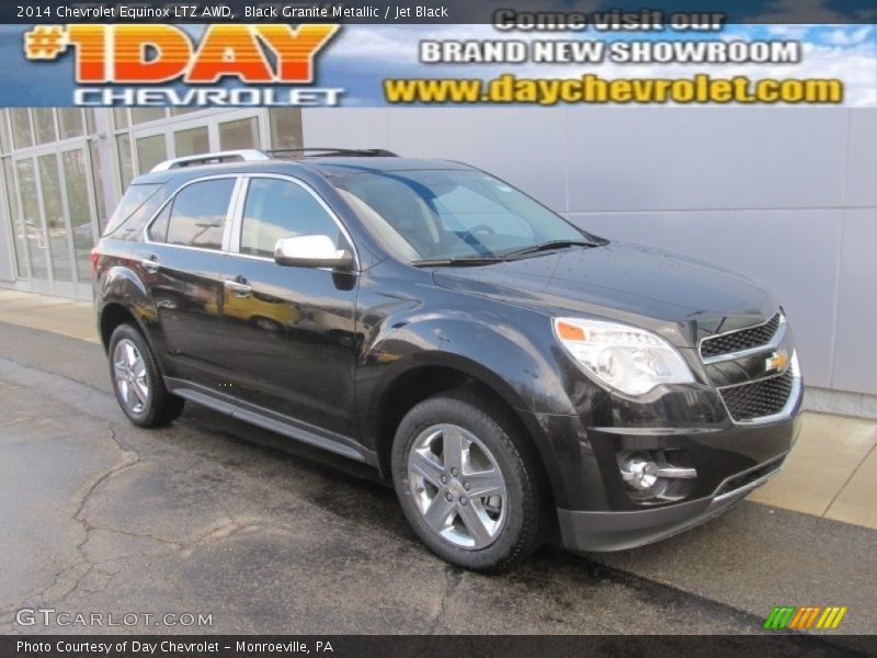 Black Granite Metallic / Jet Black 2014 Chevrolet Equinox LTZ AWD