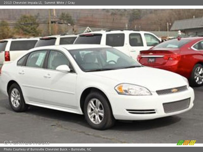 Summit White / Gray 2013 Chevrolet Impala LS