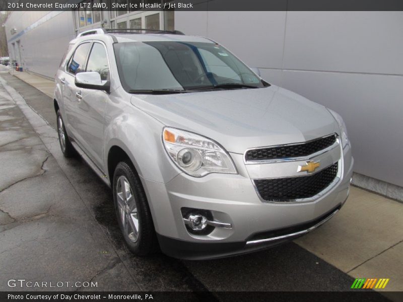 Silver Ice Metallic / Jet Black 2014 Chevrolet Equinox LTZ AWD