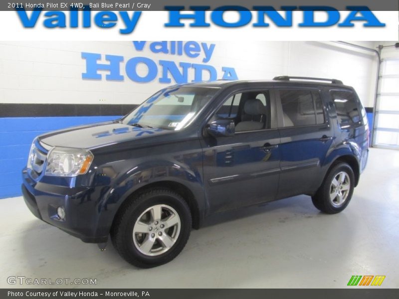 Bali Blue Pearl / Gray 2011 Honda Pilot EX 4WD