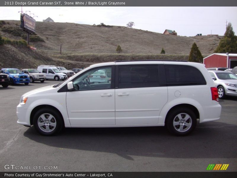 Stone White / Black/Light Graystone 2013 Dodge Grand Caravan SXT