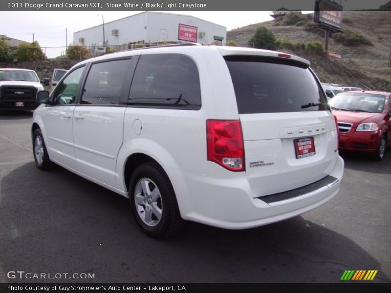 Stone White / Black/Light Graystone 2013 Dodge Grand Caravan SXT