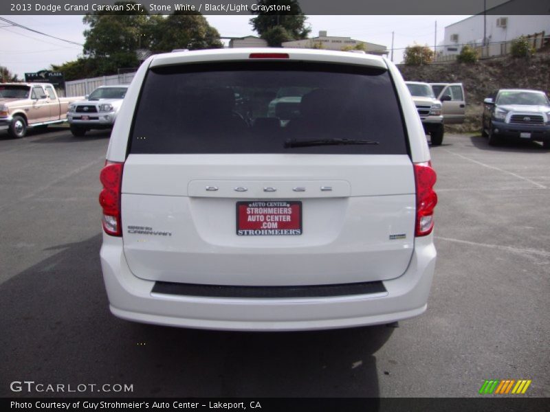 Stone White / Black/Light Graystone 2013 Dodge Grand Caravan SXT