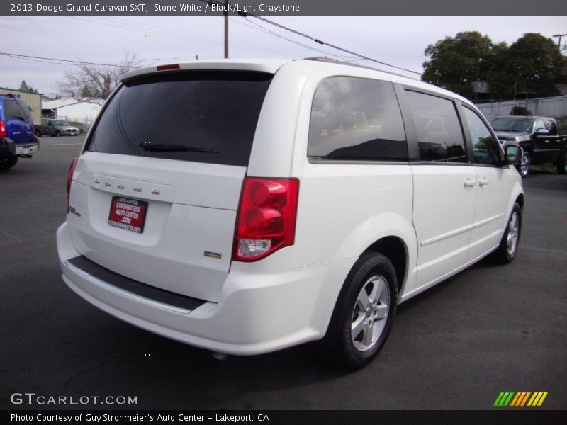 Stone White / Black/Light Graystone 2013 Dodge Grand Caravan SXT