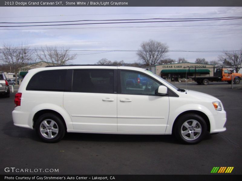 Stone White / Black/Light Graystone 2013 Dodge Grand Caravan SXT