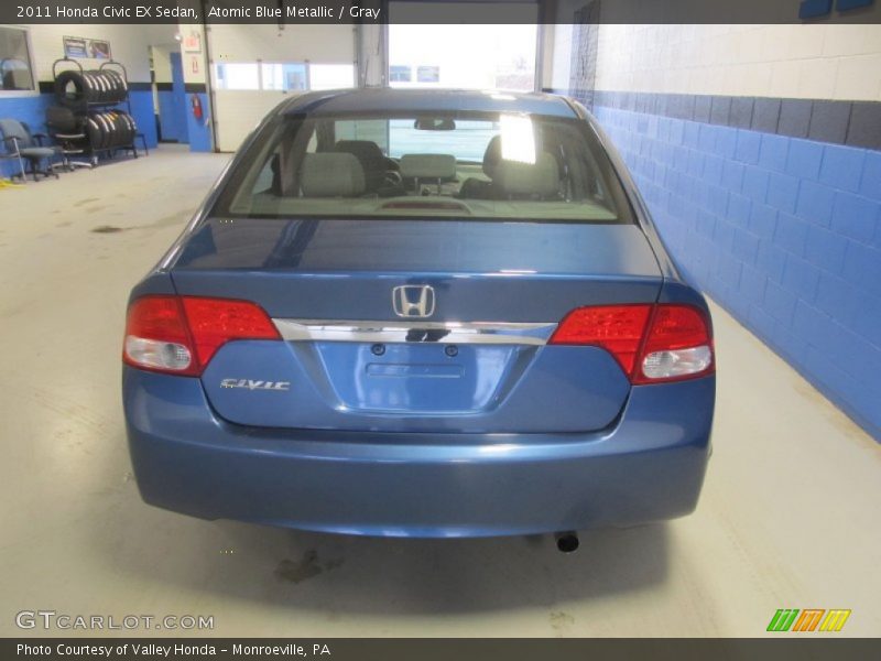 Atomic Blue Metallic / Gray 2011 Honda Civic EX Sedan