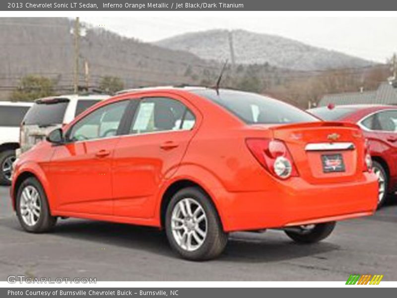 Inferno Orange Metallic / Jet Black/Dark Titanium 2013 Chevrolet Sonic LT Sedan