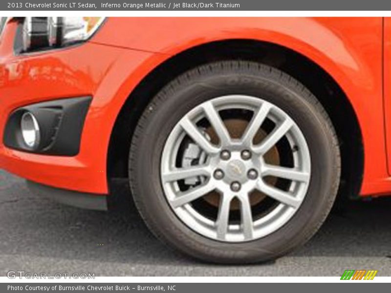 Inferno Orange Metallic / Jet Black/Dark Titanium 2013 Chevrolet Sonic LT Sedan