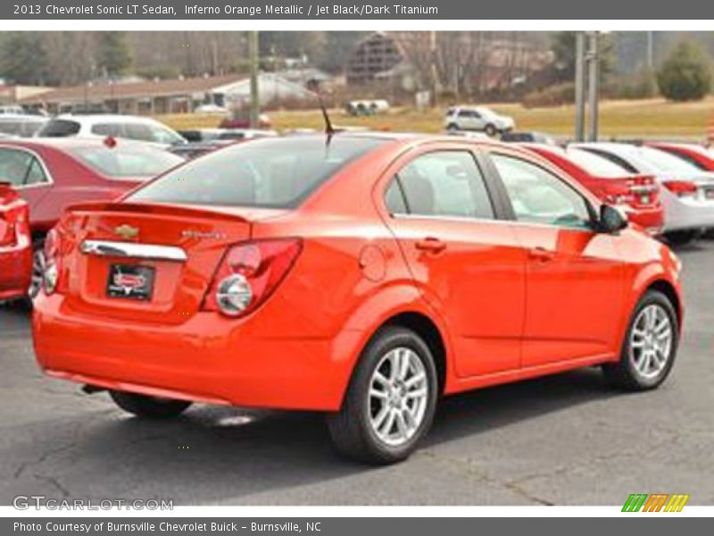 Inferno Orange Metallic / Jet Black/Dark Titanium 2013 Chevrolet Sonic LT Sedan